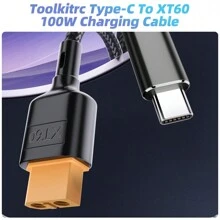 USB-C To XT60 Charging Cable Compatible With Toolkitrc SC100 Type-C To XT60 Cable Compatible With Toolkitrc M7 M6 M6D M8S 100W Fast Charging Power Line 1M - For ToolkitRC - View 2