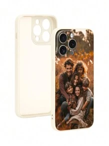 1 pieza Funda de teléfono de silicona líquida personalizada compatible con iPhone 15 Pro Max/17 Pro/17 Air y otros modelos