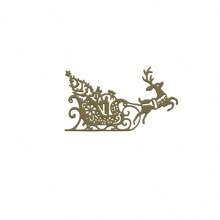 2024 New Christmas Halloween Creative Metal Cutting Mold DIY Scrapbook Card Making Fun 3D Christmas Tree Text Gift Box Snowman Template - Silver - View 6