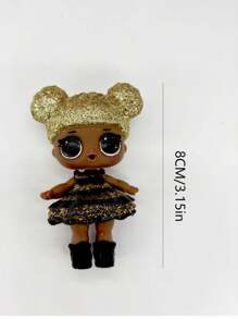 LOL SURPRISE Muñeca Sorpresa LOL A Little Girl, colección de muñecas sorpresa, material de muñeca DIY hecho a mano de PVC + altura 8 cm, muñeca trol, multicolor - Dorado - Ver 2