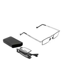 Armazón graduado Plegable con estuche anti blue light - Plateado - Ver 5