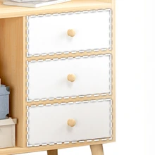 Mesita de Noche Moderna Buros para Recamara Minimalista con Estante de Almacenamiento Mueble Modernos Madera Mesitas Almacenamiento Tipo Librero Muebles para recamara Moderno Estilo Minimalista  Mesa Auxiliar de Almacenamiento Tipo Librero buros para recamara Mesa de Noche para recamara Moderna mesita de noche de tres cajones con cajones y patas  Duradera Estable y Encantadora Buena para el hogar (Tres cajones) - Caqui - Ver 6