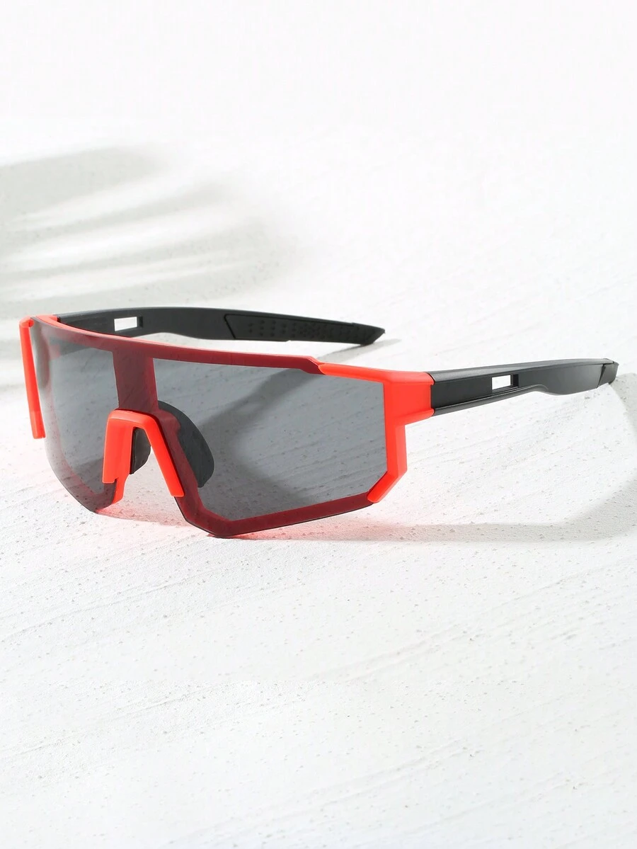 1 副男女通用环绕式时尚运动眼镜，适合徒步旅行、跑步、户外、度假、日常生活海滩时尚运动眼镜 - 彩色 - 查看 1