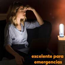 Lampara Emergencia Linterna Luz Led Recargable 3 En 1 - Blanco - Ver 5