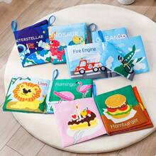 The First Soft Cloth Book For Babies, With Rustling Sound When Rubbed, Includes Animal, Dinosaur, Food, Transportation, Space And Ocean Series, Christmas And - Multicolor - View 6