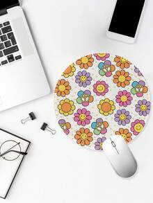 Bohemian Style Daisy Floral Mouse Pad - Soft, Smooth,  - Office Desk Essential - Simple Yet Perfect. - Multicolor - View 5
