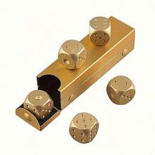 Juego de 5 dados de mesa, dados DD, conjunto de dados de juegos de póquer resistentes a la corrosión y duraderos para juegos de mesa de póquer de adultos - Multicolor - Ver 12