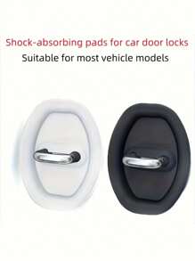 4入組汽車車門矽膠減震墊，通用汽車門鎖扣保護套，緩衝墊，靜音貼紙，防銹蓋，汽車用品 - 彩色 - 查看 5