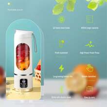 7.4V Portable USB Charging Mini Blender And Juicer - 3 Modes, Digital Display, 12 Blades, Easy To Clean, Perfect For Travel And On-The-Go Fresh Juice Extraction,Vegetable,Fruit ,,Food,,Kitchen,Kitchen Items,Kitchen Tools,Kitchen Things. - White Green Purple - View 5