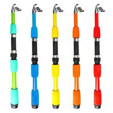 Vara de Pesca de Fibra de Vidro FTK Barata 1.8M/5.9FT, Vara Telescópica de Esportes ao Ar Livre - Azul - Visão 1