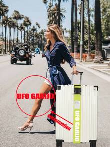 1入寬版尼龍跨境旅行行李帶，附有防錯誤鎖和可自訂的編織紋路，行李識別標籤，固定扣環，戶外旅行配件 - 紅色 - 查看 3