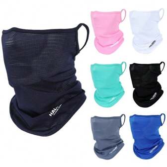 1 Pc Summer Ice Silk Sun Protection Bike Mask Full Face Mask Balaclava Breathable Sun UV Protection Hiking Outdoor Sport Cycling Windproof Motorcycle Scarf Neck Gaiter