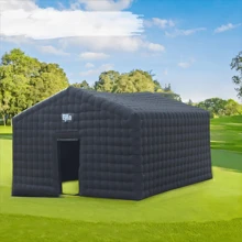 Black Inflatable Night Club Extra Large 20FT Inflatable Party Tent With Logo Area Disco Cube Gazebo Event House Tents For Parties, Wedding, Shows, Events (20ftx20ftx13ft)