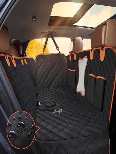 Dog Car Backseat Cover With Buckle, Waterproof And Scratch Resistant Pet Car Mat, Suitable For Sedans And Trucks, SKU Models Can All Use, Multiple Styles Available To Choose