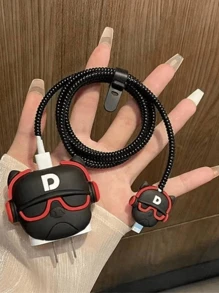 Charger Protector Case, Portable Charger Cover For 20W Compatible With IPhone USB C Cable, Lightning Cable Cover, Cute Cartoon 3D Design Power Adapter Case For Charging Cable Protector - Multicolor - View 14