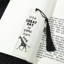 励志书籍名言书签礼物女士亚克力书签适合女孩女儿爱书人姐妹书虫生日圣诞袜礼物送给女性朋友姐妹礼物 - 透明 - 查看 9