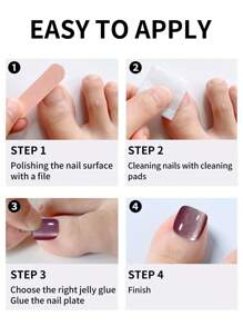 120片/盒 漂亮猫眼脚趾甲贴片 闪光星形脚趾甲 方形假脚趾甲贴片 美甲用品 - 彩色 - 查看 6