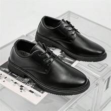Four-Season Black Dress Shoes - Korean Business Formal & Casual Dress Shoes For Men, British Style Wedding Or Leisure - Black - View 2