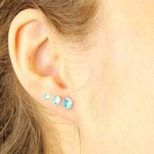 Stud Earrings - 天藍色 - 查看 5