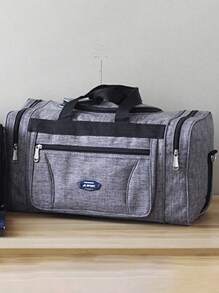 Unisex Travel Tote Bag, Men's Large Capacity Weekend Travel Duffel, Fitness Sports Gym Bag, Overnight Bag, Back To School Travel Bag, Camping Cruise Essentials Bag, Hiking Backpack, Back To School Summer Bag, School Supplies Bag, Study Supplies - Grey - View 3