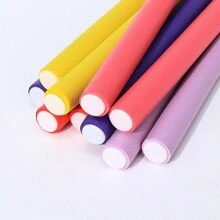 10 pièces Outil de frisage flexible et facile à utiliser, fer à friser en mousse douce, couleur aléatoire. Rouleaux à cheveux, boucles sans chaleur, friseur, produits et accessoires capillaires pour salon de coiffure, essentiels de voyage, rentrée scolaire, vacances, accessoires capillaires pour femmes