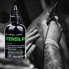 Pega Stencil Gel Transfer Hectográfico De Tatuaje 4oz 125ml - Negro - Ver 6