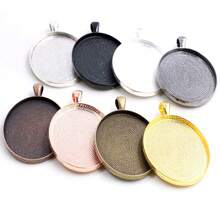 4pcs Pendant Blank Base Setting Fits 30x40mm Oval Cabochon Bezel Tray DIY Jewelry Making Accessories - 30x40mm - View 3