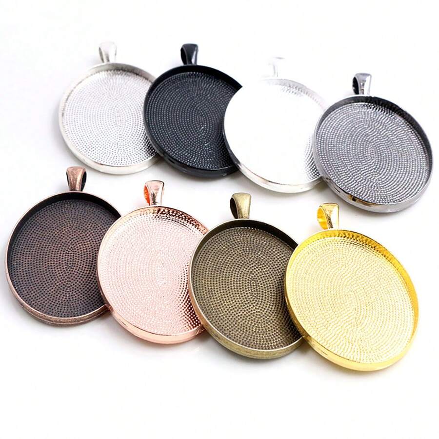 4 buah Alas Liontin Kosong Cocok untuk Bezel Cabochon Oval 30x40mm, Aksesoris Pembuatan Perhiasan DIY - 30x40mm - View 1