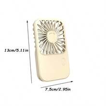 1 pieza Ventilador portátil y plegable, ventilador de bolsillo delgado para refrescarse en verano, ventilador portátil y de escritorio multifuncional con carga USB - Ideal para viajes al aire libre - Multicolor - Ver 7