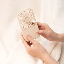 1 pieza Ventilador portátil y plegable, ventilador de bolsillo delgado para refrescarse en verano, ventilador portátil y de escritorio multifuncional con carga USB - Ideal para viajes al aire libre - Multicolor - Ver 2