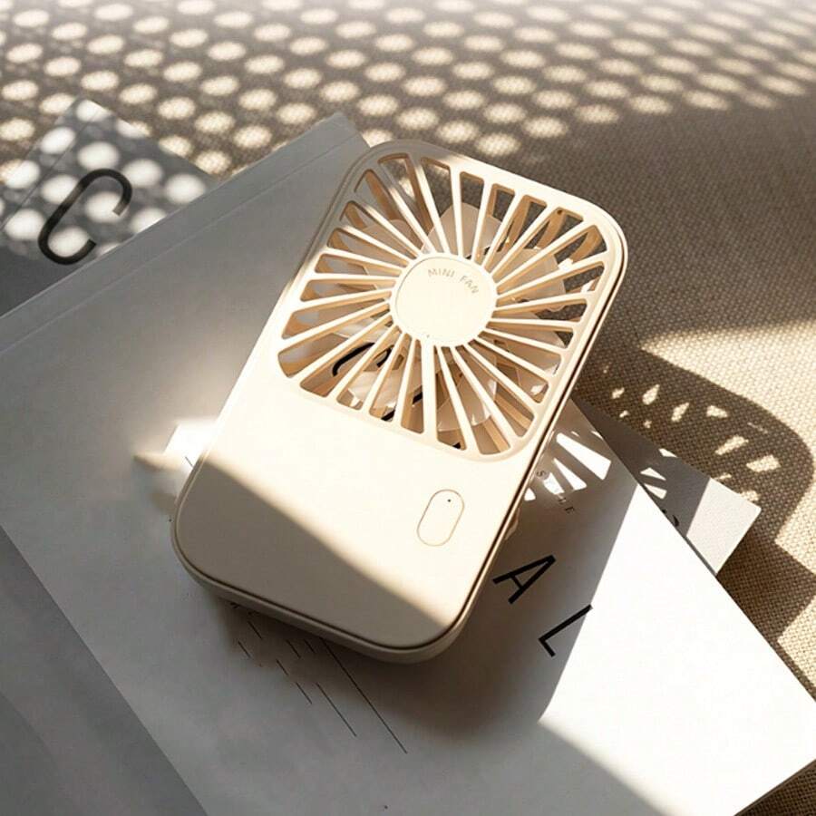 1 pieza Ventilador portátil y plegable, ventilador de bolsillo delgado para refrescarse en verano, ventilador portátil y de escritorio multifuncional con carga USB - Ideal para viajes al aire libre - Multicolor - Ver 1