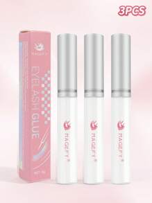 3pcs Eyelash Glue, Natural Invisible After Drying, Strong Adhesive, Suitable For Daily Use, Essential For Travel - White - View 13
