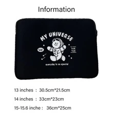 轻便电脑内袋可爱卡通刺绣笔记本保护套返校 - 彩色 - 查看 11