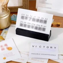 Creative Desktop Colorful Photo Clips, Memo Clips, Postcard Clips, Ins Card Non-Slip Wooden Base Clips, Wooden Clips - White - View 6