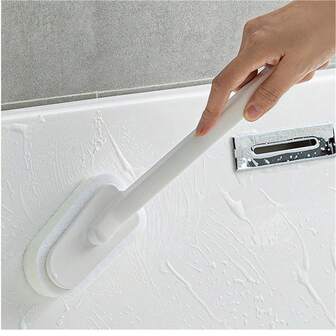 Toilet Brush With Replaceable Head, Long Handle, Household Cleaning Tool For Removing Stains, Disposable Bathroom Decor Fall Decor