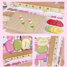 Rabbit Peach Orchard Juice Pudding Mochi Stand Paper Cutting Album Toy Book Box Cartoon Pink Skin Care Fan Lovely Paper Craft Handmade Quiet Book DIY Material Included - Multicolor - View 9