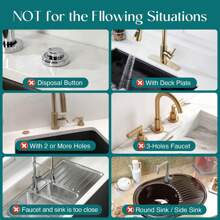 1 pièce Tapis de robinet de cuisine - Écran anti-éclaboussures en diatomite pour évier, plateau absorbant l'eau en pierre à séchage rapide, avec papier de verre, convient pour évier de cuisine, baignoire de salle de bain, séchage rapide, antidérapant, facile à nettoyer, 45 x 10 cm, 60 x 10 cm - Multicolore - Voir 6