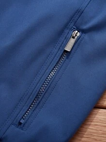 Boyfriend Style Men's Plus Size Loose Fit Solid Color Outdoor Casual Jacket With Lapel Collar For Spring And Summer