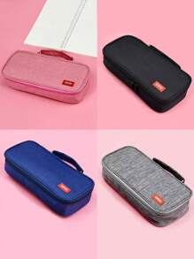 1pc Large Capacity Oxford Cloth Student Pen Case - Multicolor - View 3