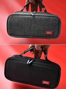 1pc Large Capacity Oxford Cloth Student Pen Case - Multicolor - View 7