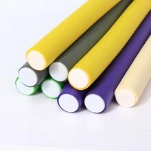 10 pièces Outil de frisage flexible et facile à utiliser, fer à friser en mousse douce, couleur aléatoire. Rouleaux à cheveux, boucles sans chaleur, friseur, produits et accessoires capillaires pour salon de coiffure, essentiels de voyage, rentrée scolaire, vacances, accessoires capillaires pour femmes