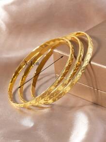 3入組幾何圖案分層兒童手鍊，適合3-9歲兒童 - 彩色 - 查看 11