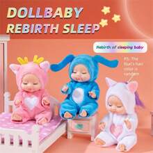 1 pieza/6 piezas/set, muñeca renacida simulación durmiendo de familia feliz, muñeca renacida de princesa disfrazada de pequeño animal, regalo de juguete, muñeca DIY, Bjd Doll - Multicolor - Ver 2