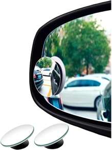 2 pzs Espejo Retrovisor Concavo Punto Ciego Angulo Ajustable con Vista 360° Universal Vmingo Mexico - Plateado - Ver 1