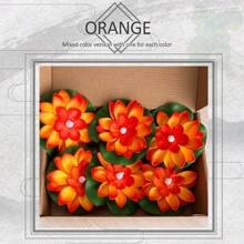 6 Pezzi Fiori Galleggianti A Loto E Ninfea A Led Impermeabili Per Decorazione Piscina, Lampada Notturna A Colori Cambiante, Può Essere Usato Per La Decorazione Di Desideri, Fiumi O Piscine