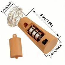 10pcs Wine Bottle Lights With Cork, Battery Operated Fairy String Lights, Mini Copper Wire Bottle Lights For DIY, Party, Decor, Christmas, Halloween, Wedding, Battery Powered (No Plug) - Colorful - View 3