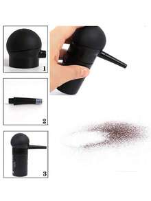 Portable Hair Fiber Powder Sprayer With Extended Nozzle Pump For Hair Loss And Hair Fiber Application - Black - View 5