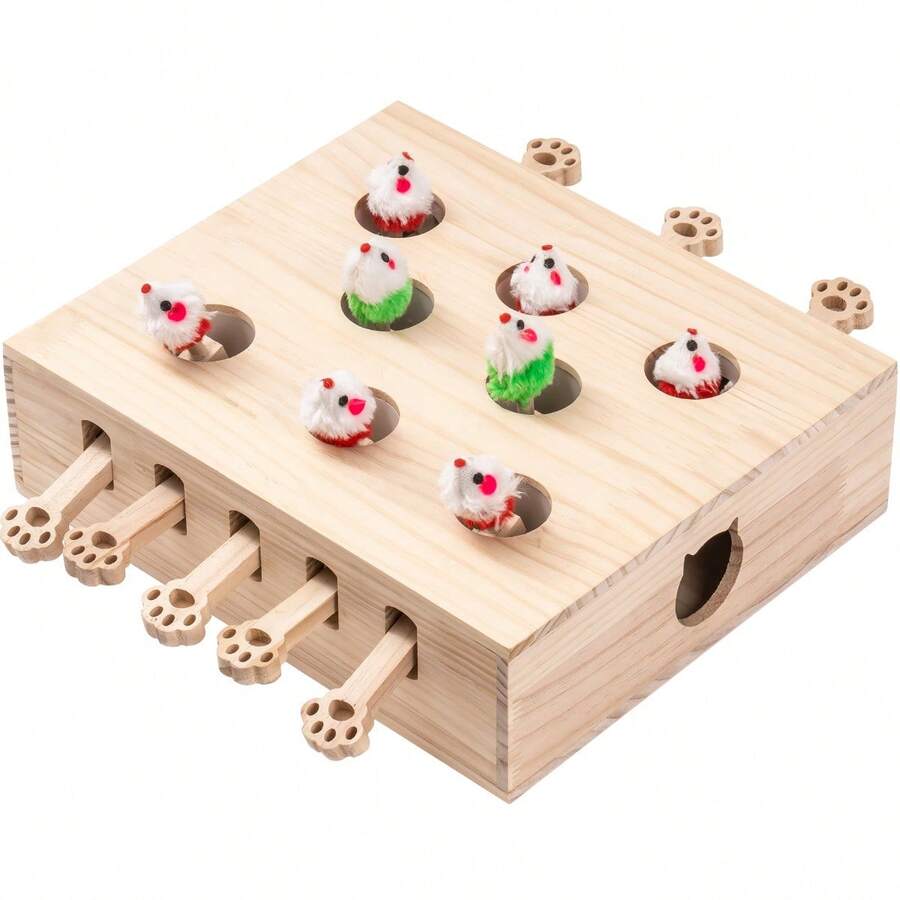 Cat Toy,Interactive Whack-A-Mole Solid Wood Toys For Cats - Toy - View 1