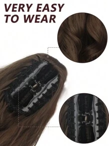 Brown Synthetic Ponytail Extension, Extra Long Wavy Curl Hair Claw Clip, Wave Curly Clip-In Hair Bun For Lady Daily Party