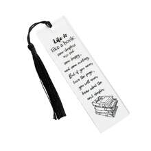 励志书籍名言书签礼物女士亚克力书签适合女孩女儿爱书人姐妹书虫生日圣诞袜礼物送给女性朋友姐妹礼物 - 透明 - 查看 12